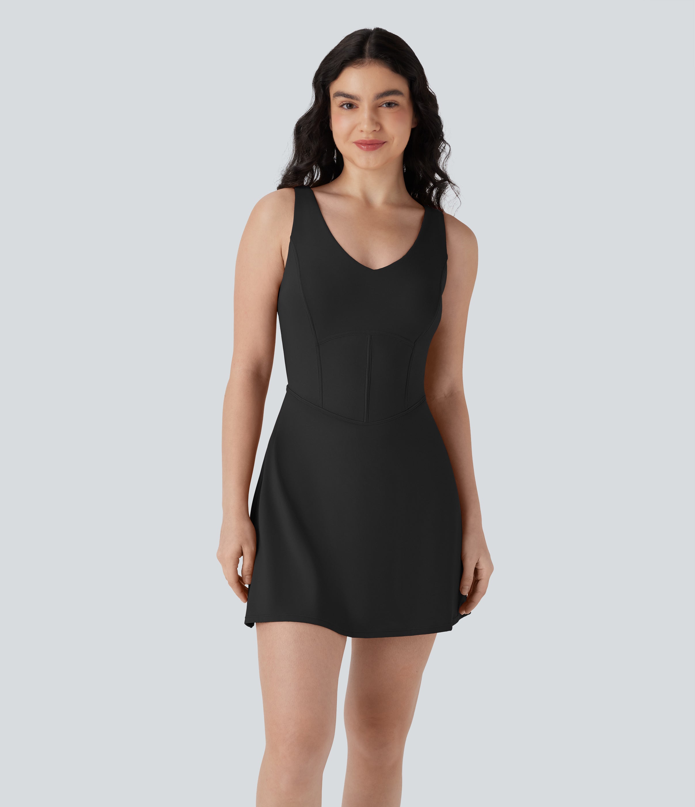 SoftlyZeroTM Airy Corset 2-in-1 Cool Touch Mini Tennis Active Tank Dress with Pockets-Easy Peezy Edition