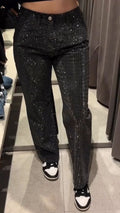 Women's Autumn Casual Diamond Glitter Jeans