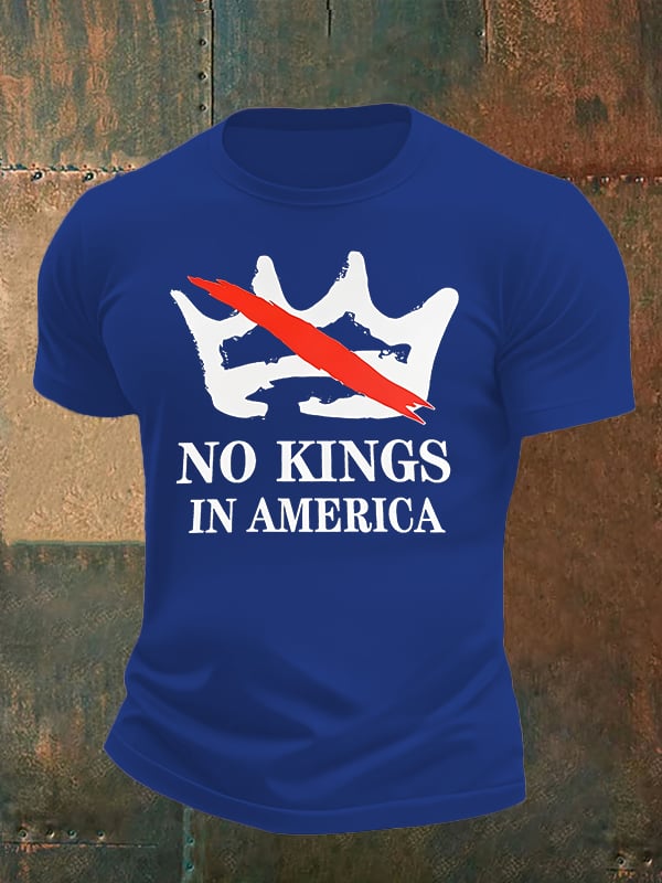 🔥Buy 3 Get 15% Off🔥Men's no kings in America print  T-Shirt