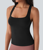 Backelss Racerback Cut Out Yoga Tank Top