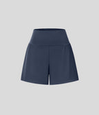 2026🔥UK Super High Waisted Back Pocket & Side Hidden Pocket 2-in-1 Yoga Shorts