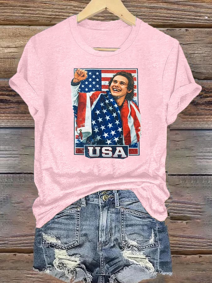 Women's  Funny Character Print T-Shirt