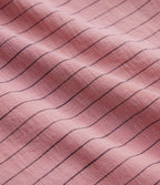 High Waisted Stripe Wide Leg Linen-Feel Pants with Pockets