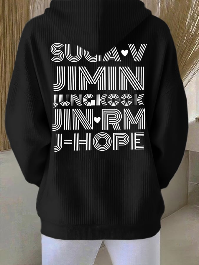 Women's K-pop boy band hoodie