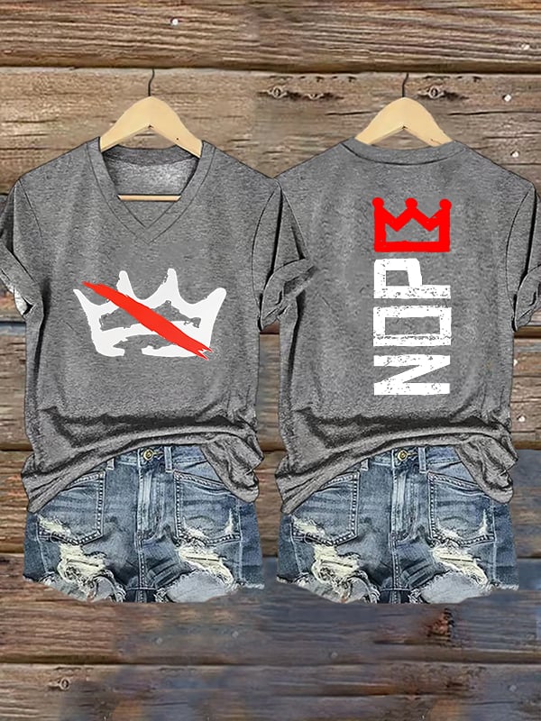🔥Buy 3 Get 15% Off Women's  Nope, No Kings In America Print T-shirt