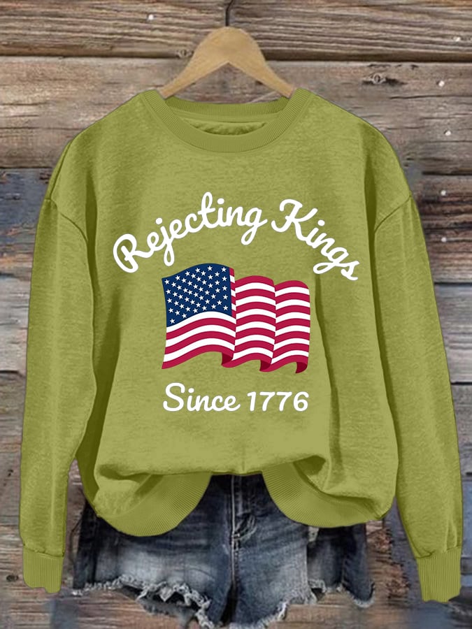 🔥Buy 3 Get 15% Off🔥Women's Rejecting Kings Print Sweatshirt