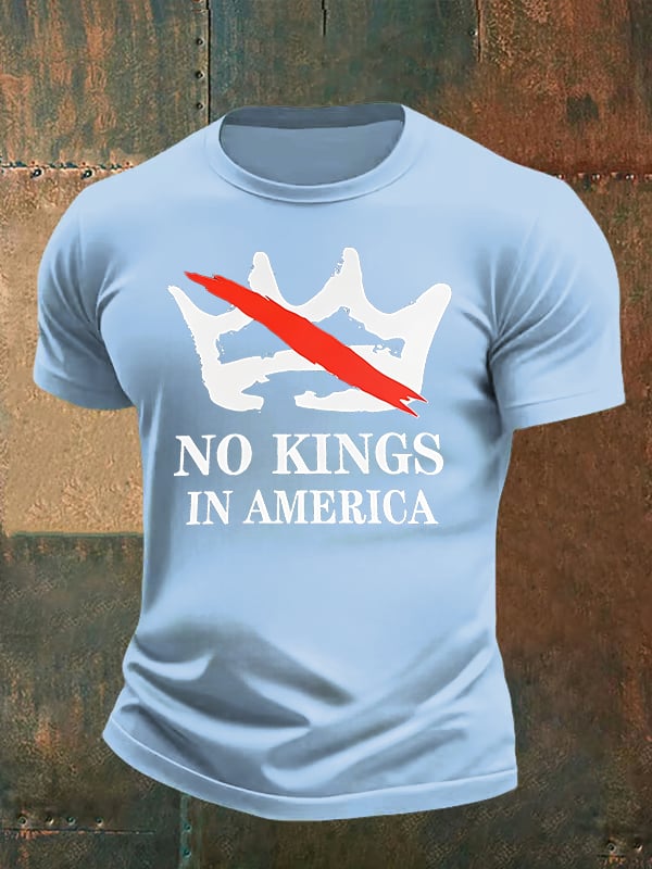 🔥Buy 3 Get 15% Off🔥Men's no kings in America print  T-Shirt