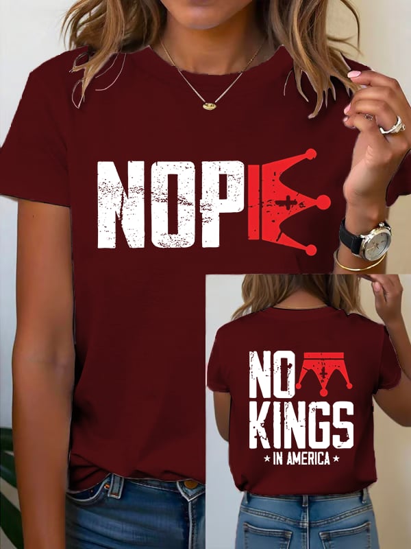 🔥Buy 3 Get 15% Off🔥Women's  No Kings In America T-Shirt