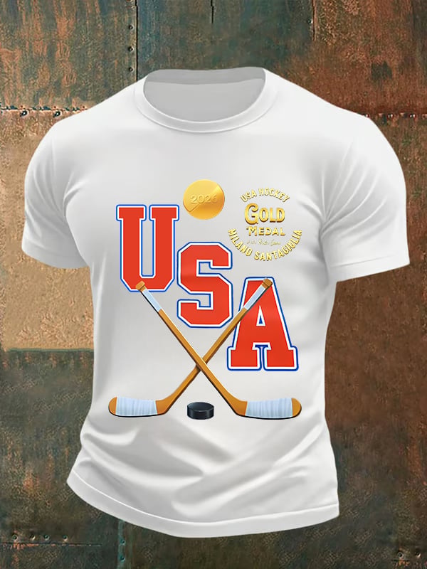 Men's   USA Funny Print T-Shirt