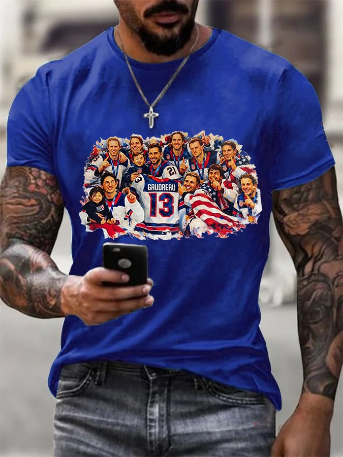 Men's  Funny Character Print T-Shirt