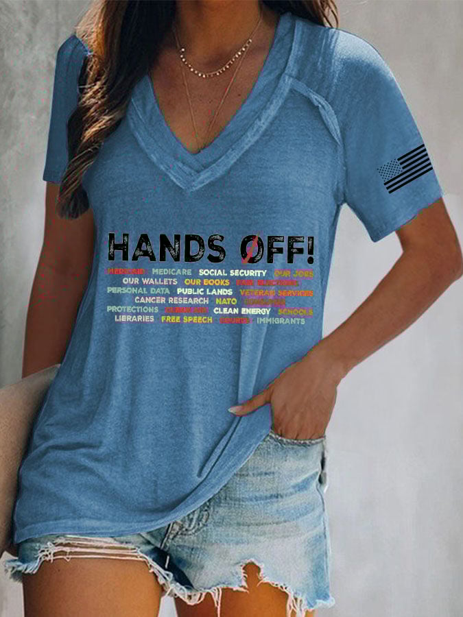 🔥Buy 3 Get 15% Off🔥Women'S FDT “Hands Off” Print T-Shirt