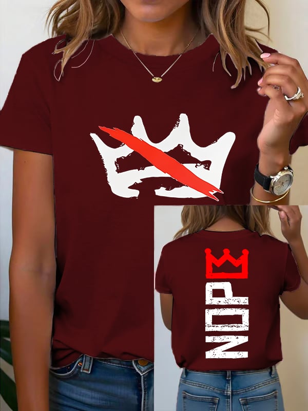 🔥Buy 3 Get 15% Off Women's  America has no kings Printed Casual T-Shirt