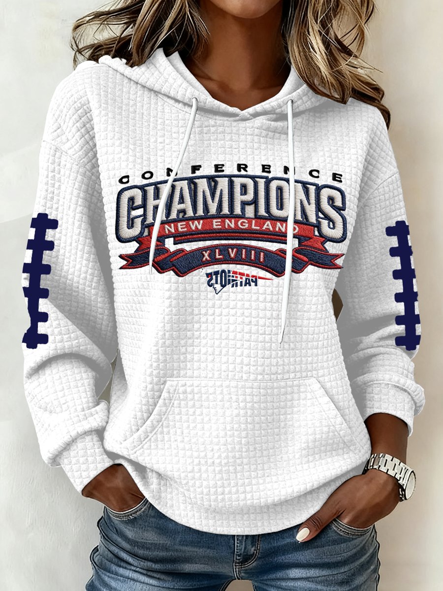 Women's Football Print Hoodie Sweatshirt