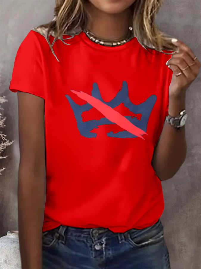 🔥Buy 3 Get 15% Off Women's  America has no kings Printed Casual T-Shirt