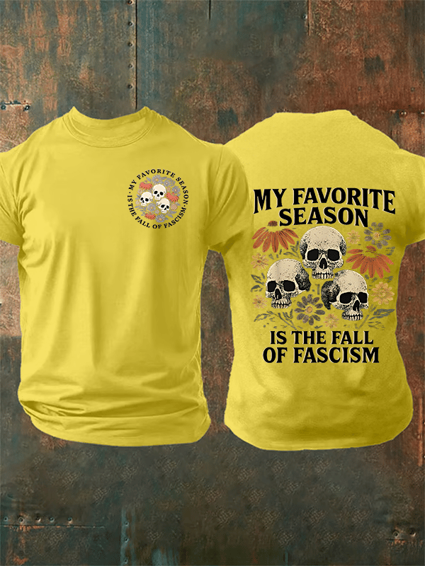 Men's MY FAVORITE SEASON Print  T-shirt