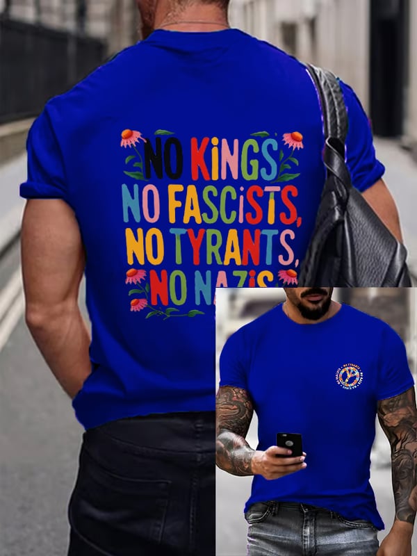 No Kings In America Print  T-shirt