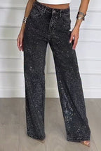 Women's Straight Shiny Jeans