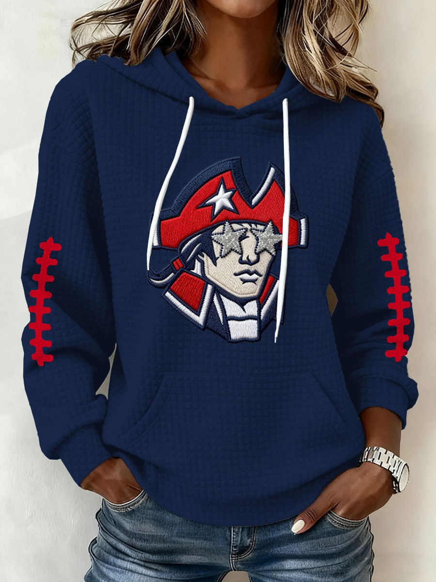 Women's Football Print Hoodie Sweatshirt