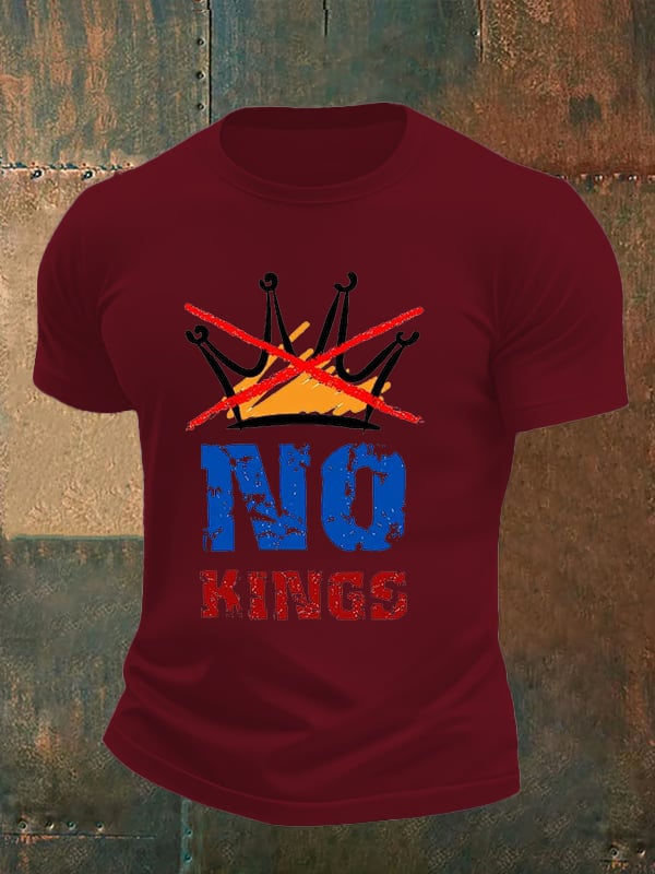 🔥Buy 3 Get 15% Off🔥Men's   NO KINGS Print T-Shirt