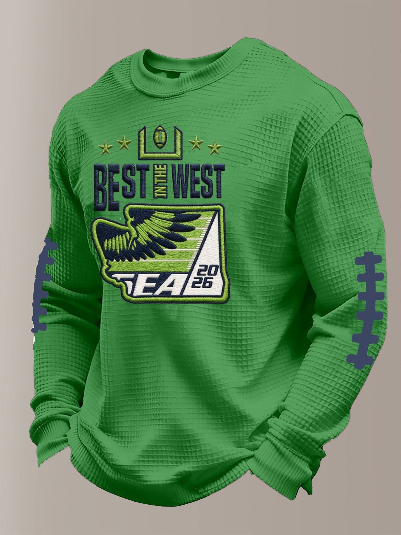 Men's Football Print Waffle T-Shirt