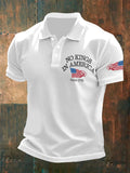 🔥Buy 3 Get 15% Off🔥Man's Vintage No Kings In America Since 1776 Printed Polo Shirt