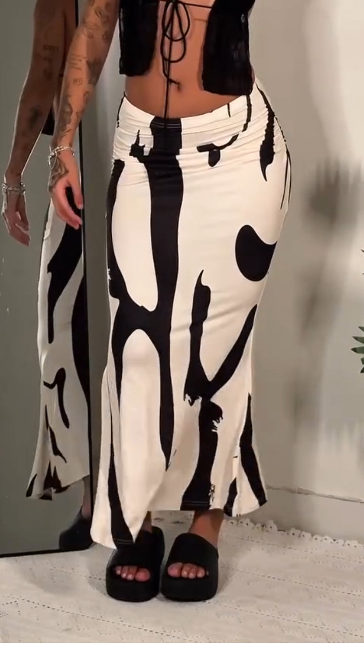 Women Printed Casual Skirt