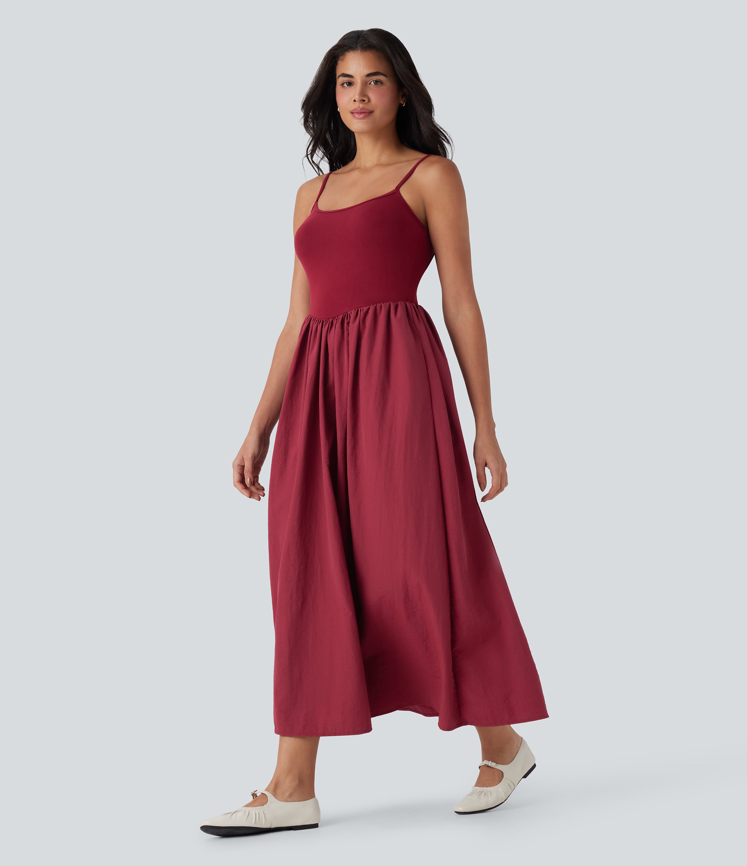 Maxi Casual Slip Dress with Pockets