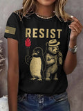 🔥Buy 3 Get 15% Off🔥Retro Bear And Penguin Resist Print T-Shirt