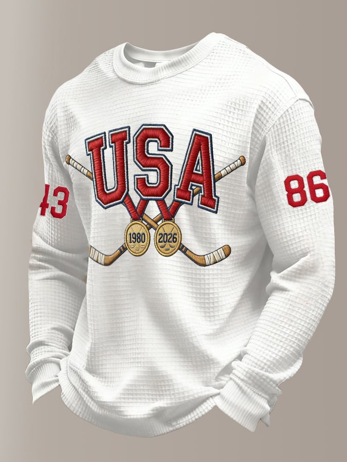 Women's  Hockey Print Sweatshirt