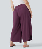 Plus Size BreezefulTM SoCinched High Waisted Tummy Control Hem Quick Dry Pants with Pockets