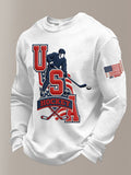 Women's  Hockey Print Sweatshirt
