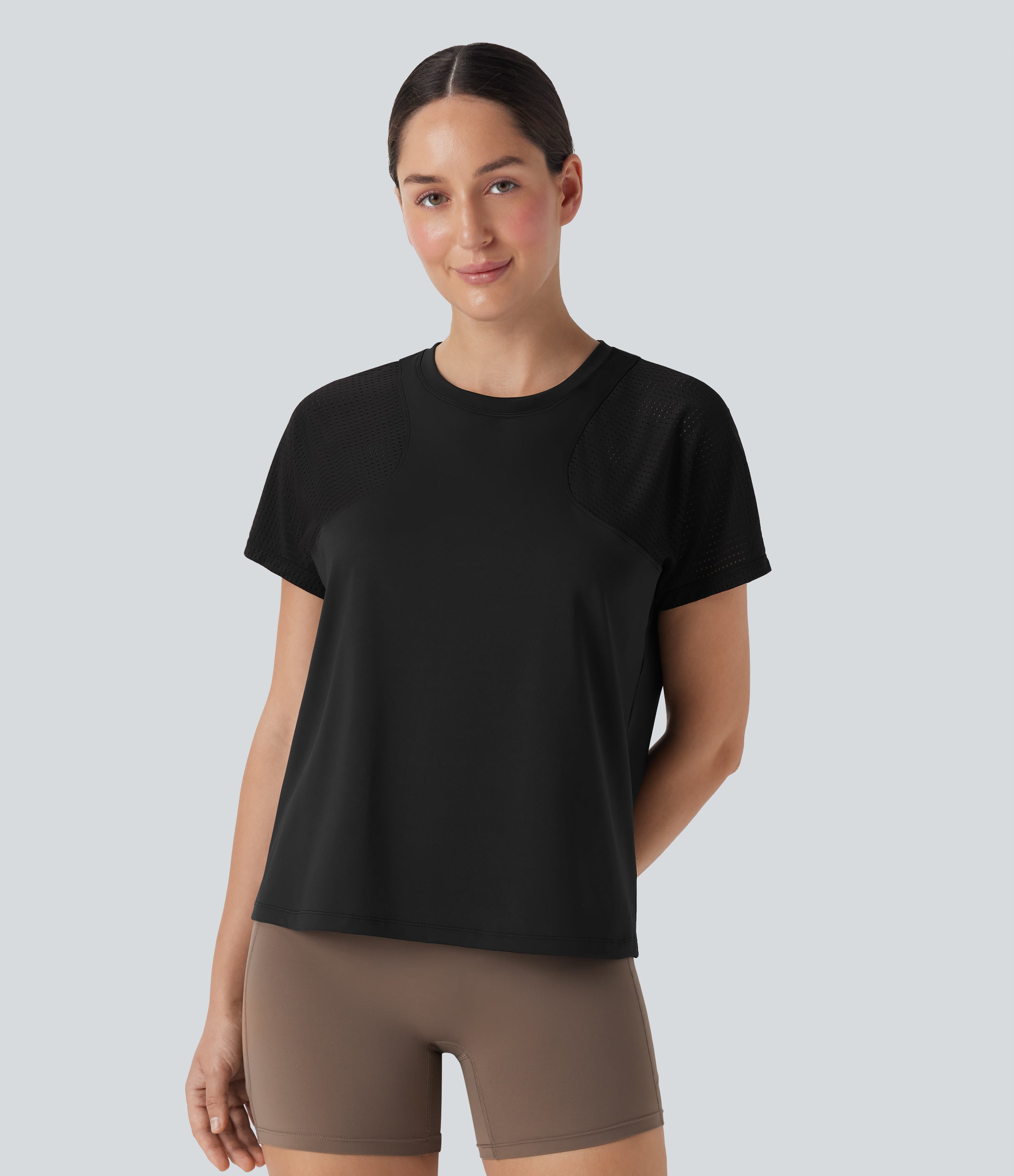 Cut Out Short Sleeve Running Sports Top