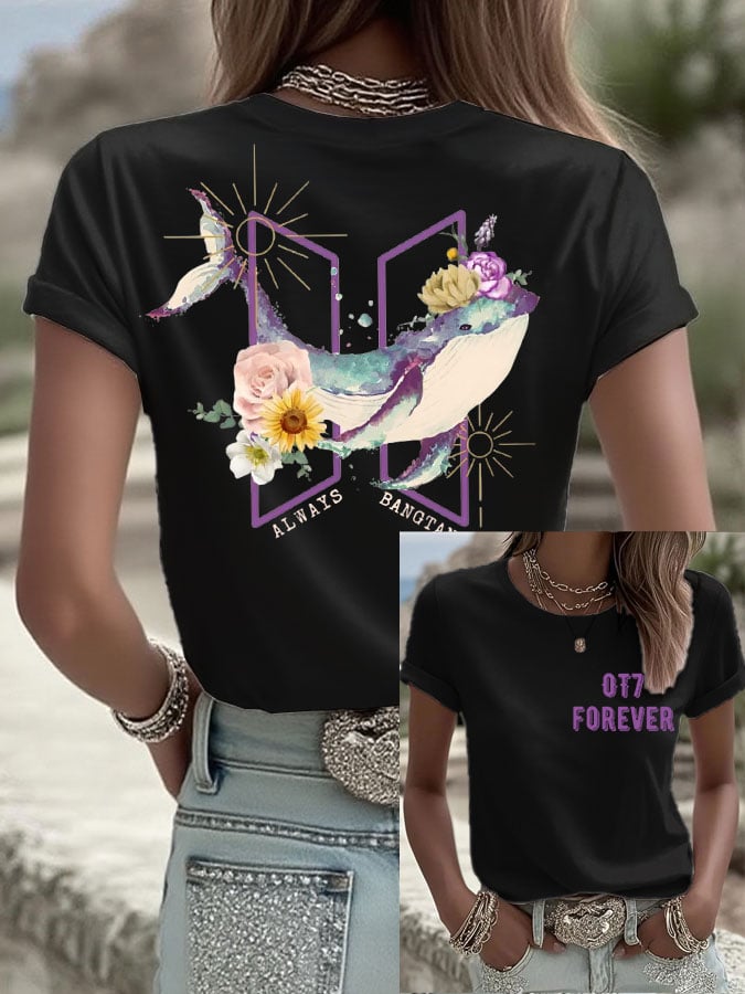Women's World Tour Printed Casual T-Shirt