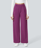 2026🔥 FlexTM High Waisted Pocket Straight Leg Work Pants