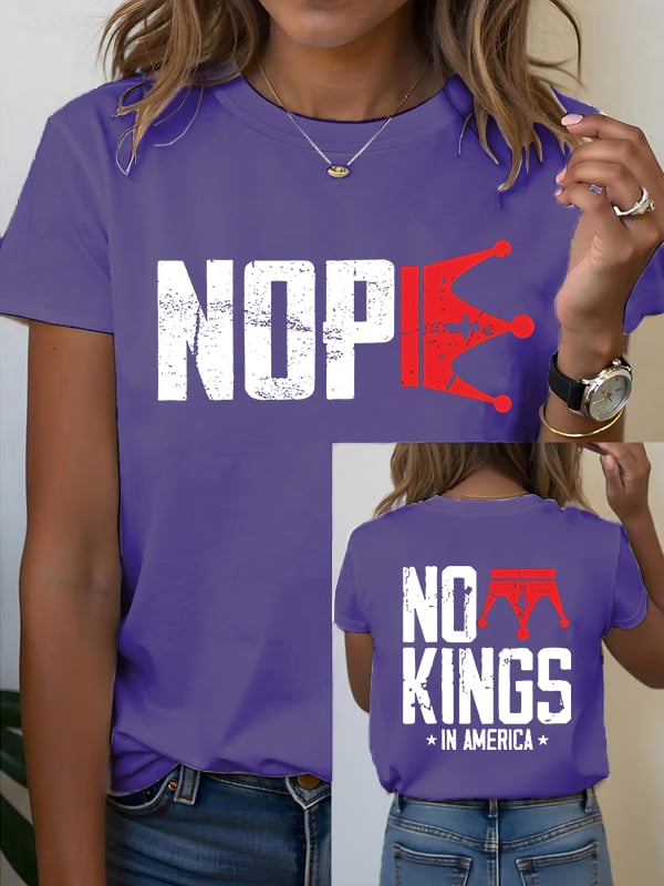 🔥Buy 3 Get 15% Off🔥Women's  No Kings In America T-Shirt