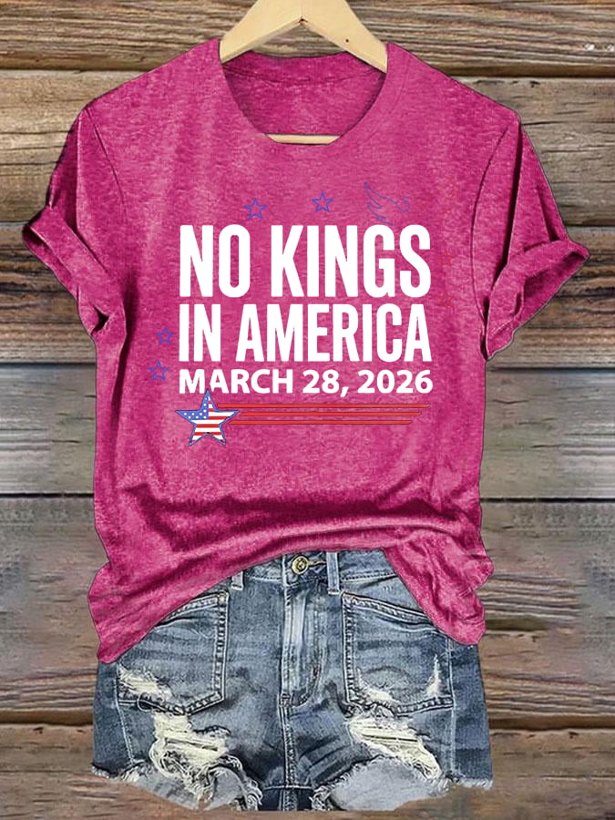 Women's  NO KINGS IN AMERICA  Print  T-Shirt