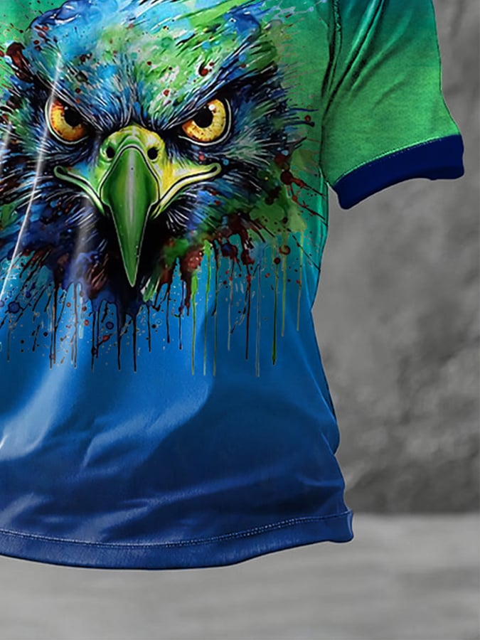 Men's Football Print Round Neck T-Shirt