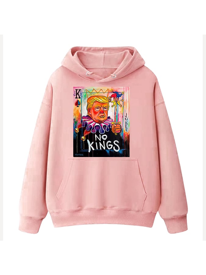 Unisex  No Kings In America Print Casual  Hoodie