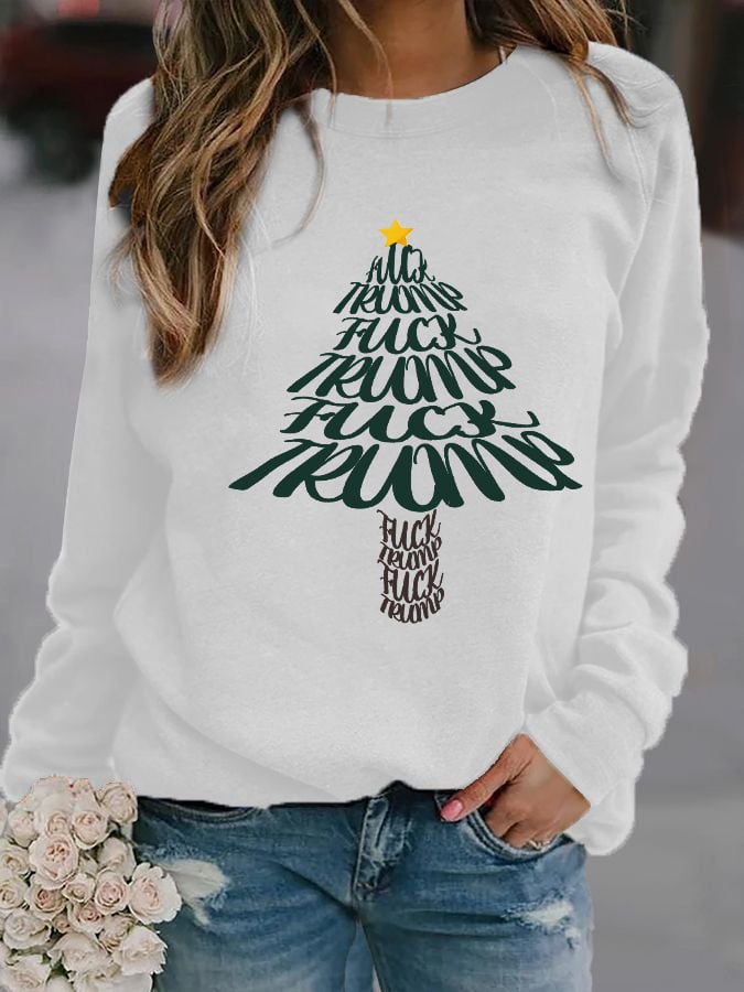🔥Buy 3 Get 15% Off🔥Women's  Funny Christmas Tree With fdt   Sweatshirt