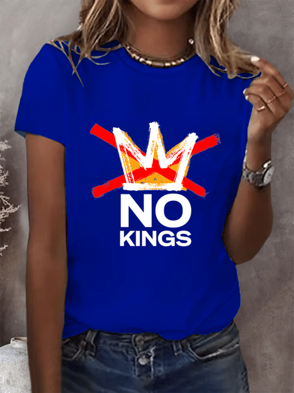 🔥Buy 3 Get 15% Off Women's  America has No Kings Printed Casual T-Shirt