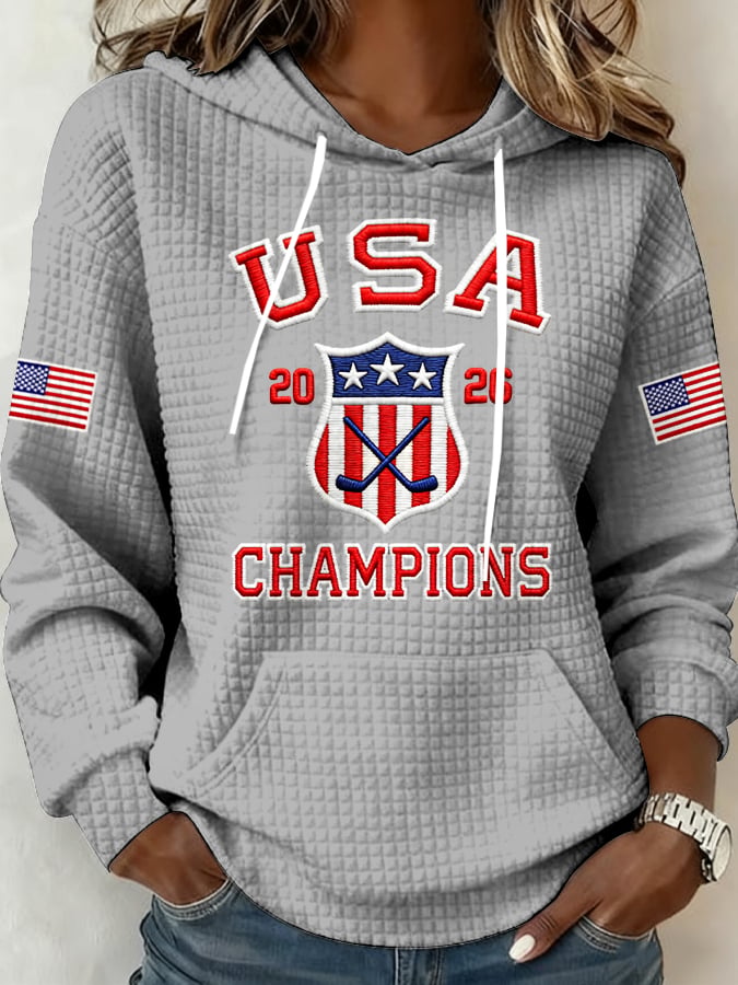 Women's Ice Hockey Print Casual Sweatshirt