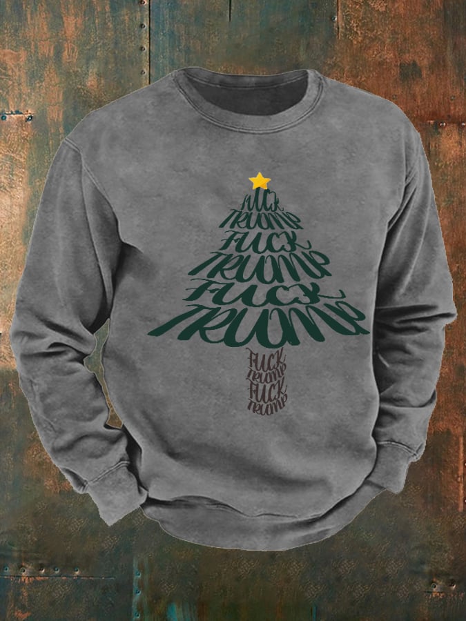 🔥Buy 3 Get 15% Off🔥Men's  Funny Christmas Tree With fdt  print  Casual Sweatshirt