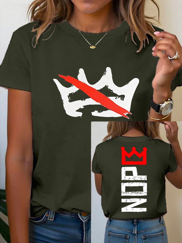 🔥Buy 3 Get 15% Off Women's  America has no kings Printed Casual T-Shirt