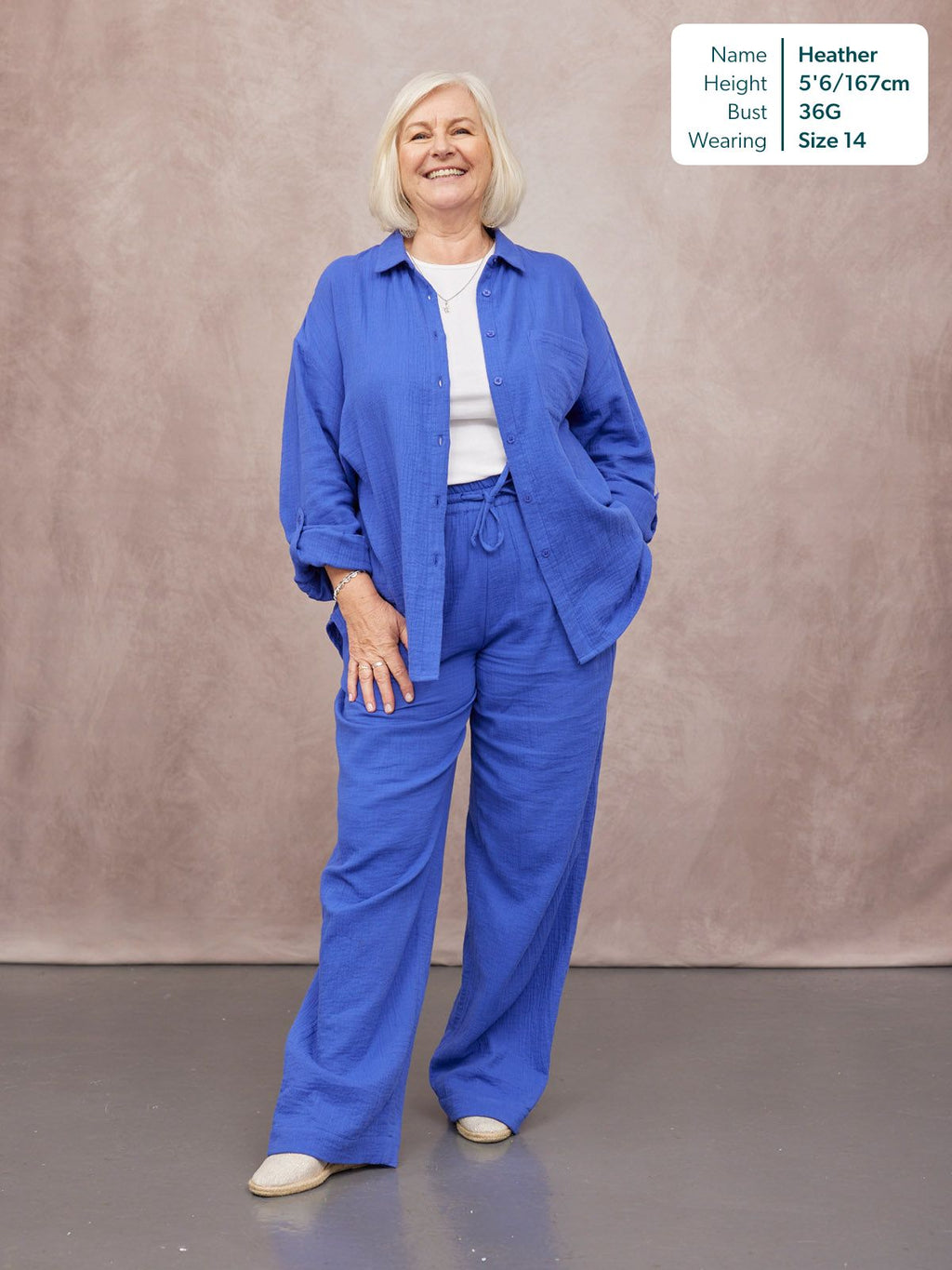 Deborah Oversized Cotton Crinkle Shirt - Cobalt Blue