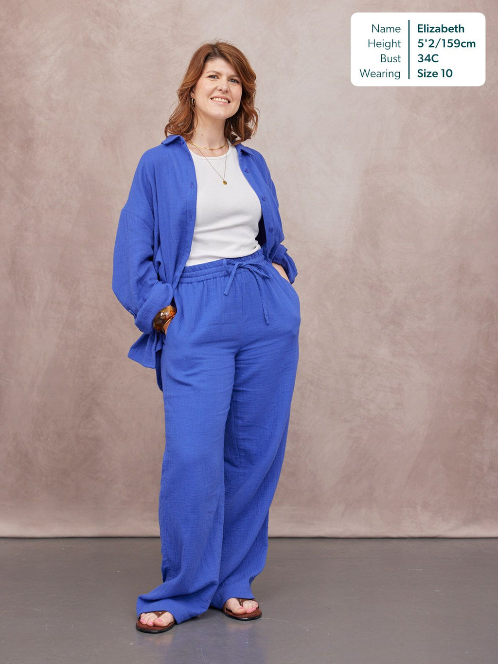 Deborah Oversized Cotton Crinkle Shirt - Cobalt Blue
