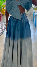 Women Gradient Casual Skirt