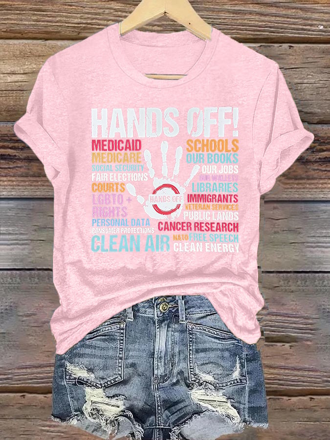 🔥Buy 3 Get 15% Off🔥Women's  HANDS OFF! Print T-Shirt
