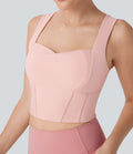 Sweetheart Neck Cropped Yoga Sports Top