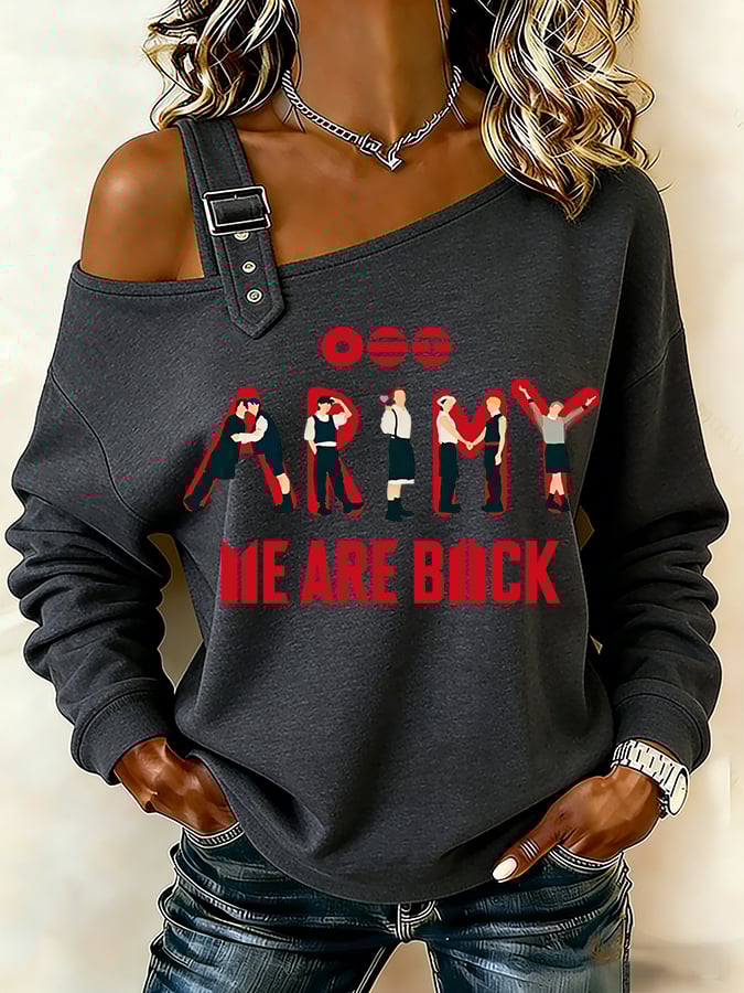 Women's Comfortable Off-Shoulder Sweatshirt