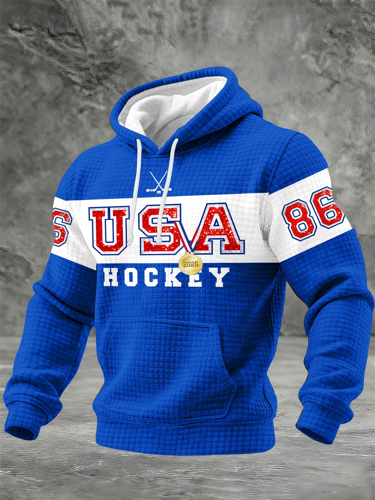 Men's Ice Hockey Printed Casual Hoodie